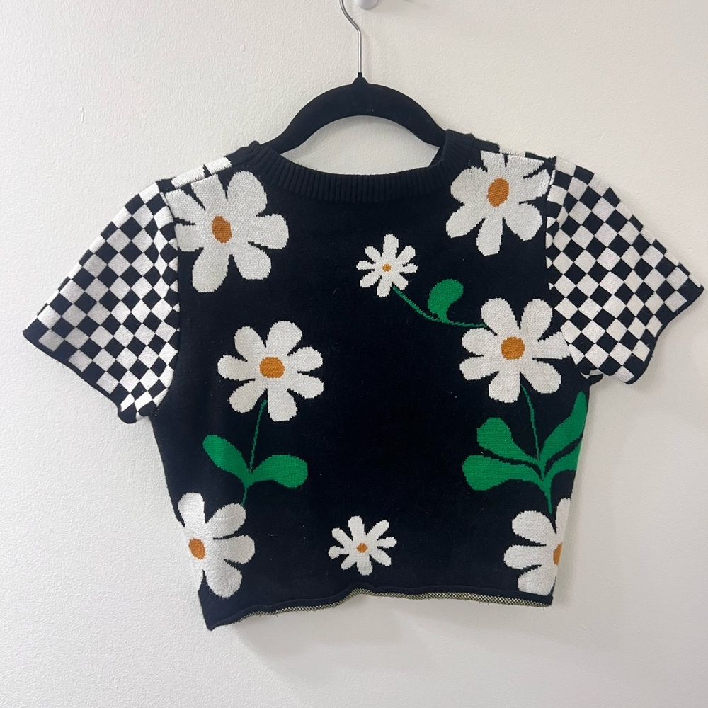 Floral Checkered T-Shirt - Picture 2 of 2